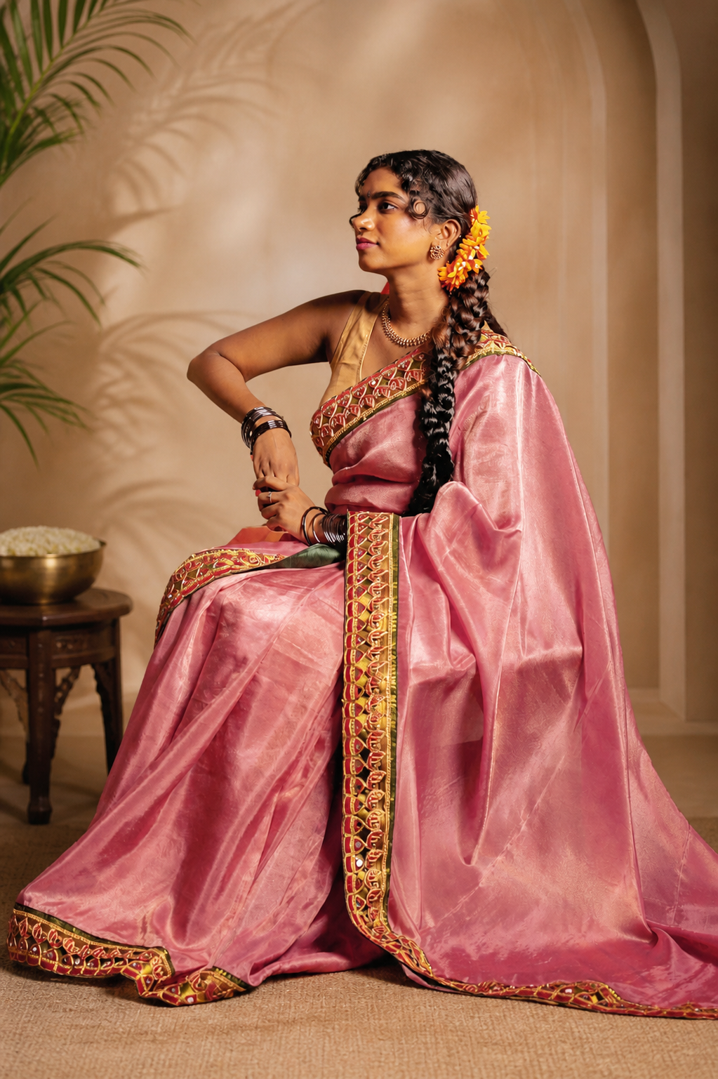 Blush Heritage Silk Saree