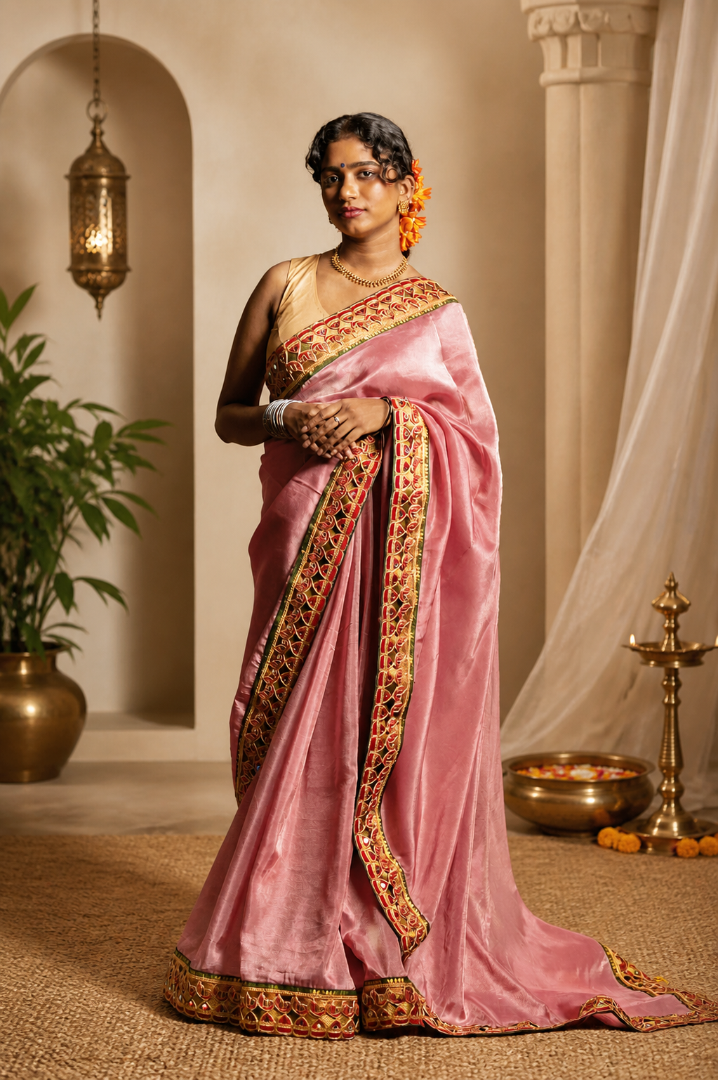 Blush Heritage Silk Saree