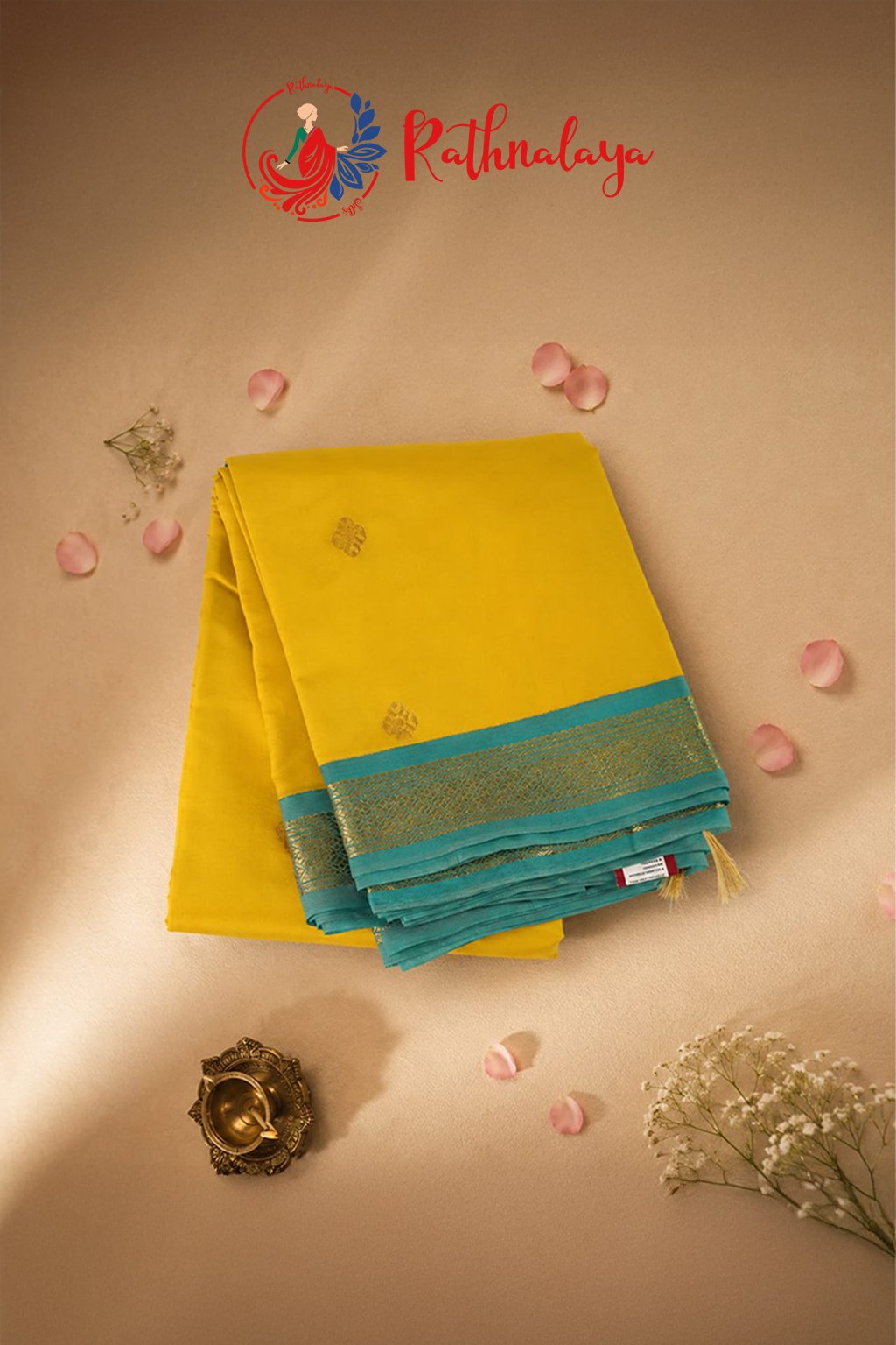 Golden Mustard Elegance Saree