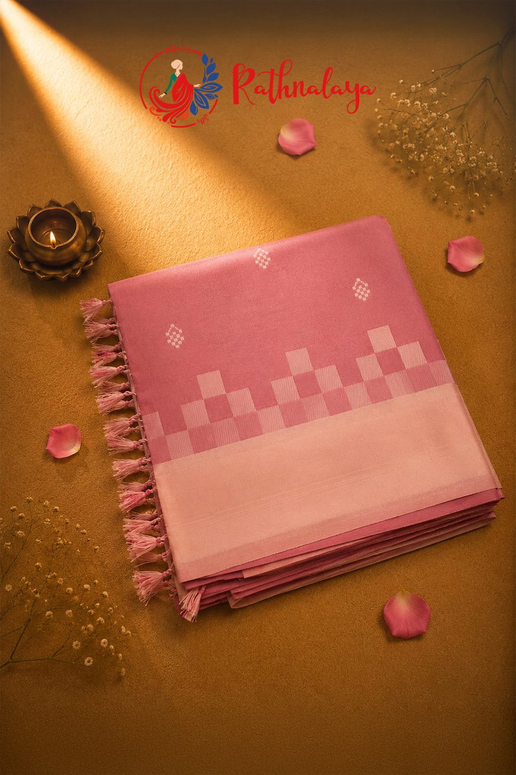 Gulabi Chandra Saree