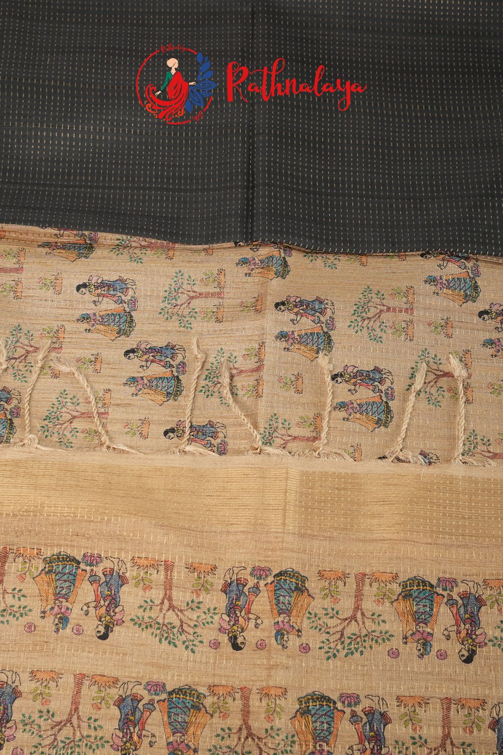 Nila Madhubani Heritage Saree